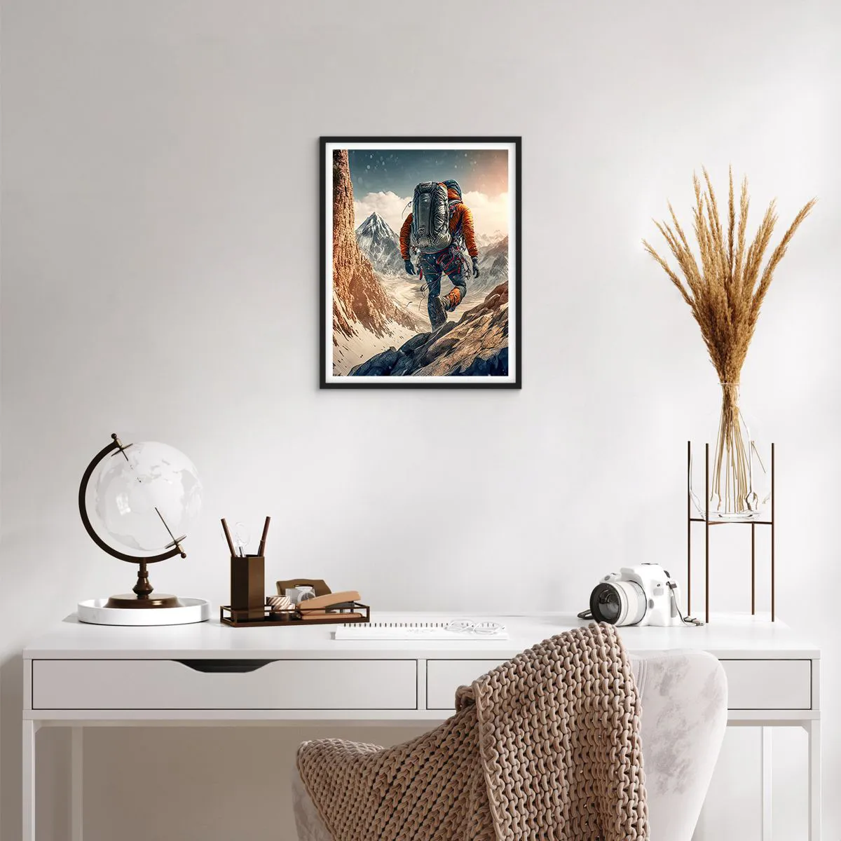 Affisch i svart ram - Ensam krigare - 40x50 cm