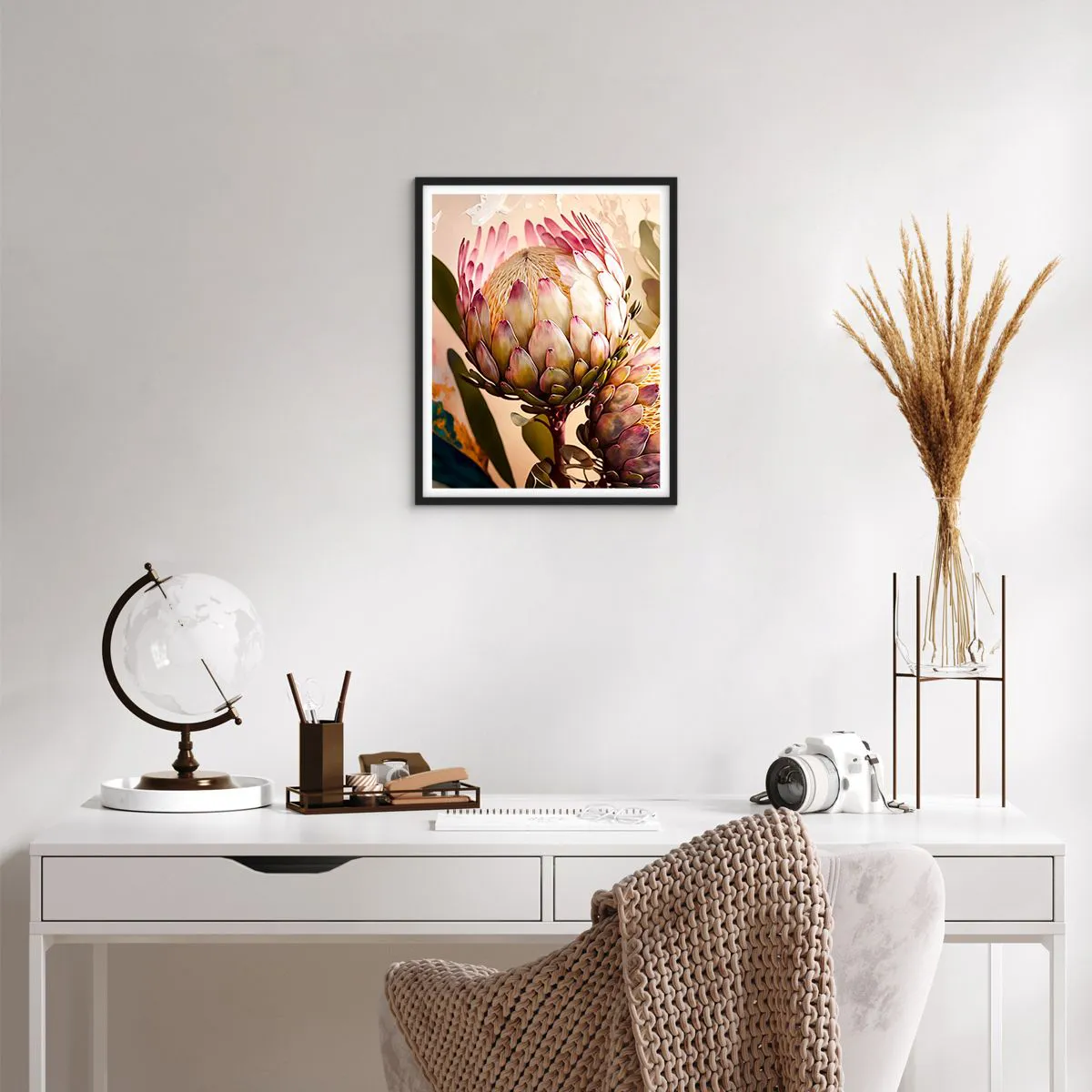 Plakat i sort ramme - Ømt omfavnet - 40x50 cm