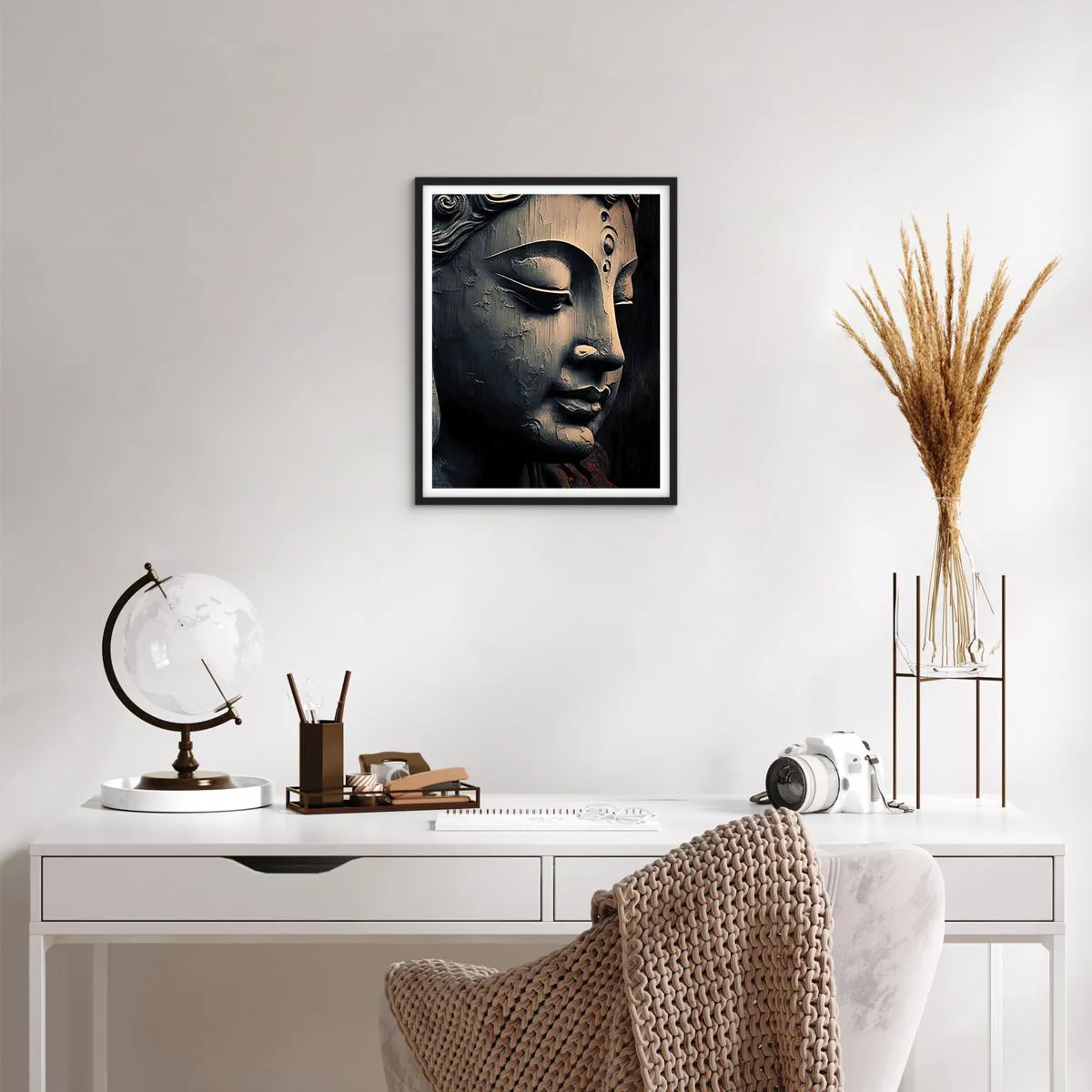 Plagát v čiernom ráme - V súlade so svetom - 40x50 cm