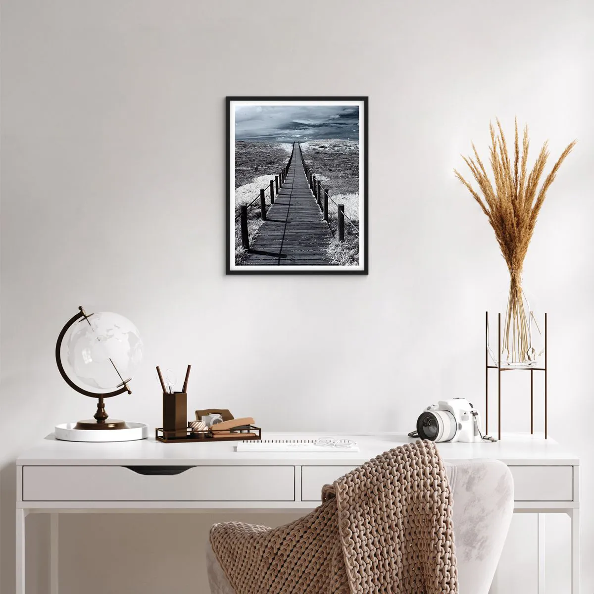 Affiche dans un cadre noir - Poster - Jusqu'au rivage - 40x50 cm