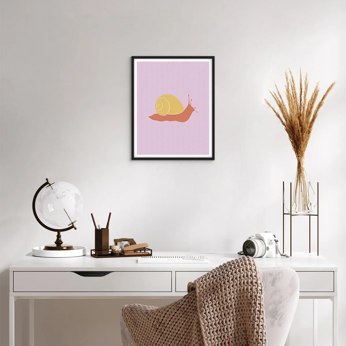 Plakat i sort ramme - Der er ingen hastværk - 40x50 cm