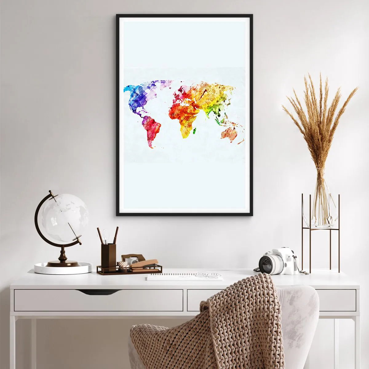 Plakat i sort ramme - Alle verdens farver - 61x91 cm