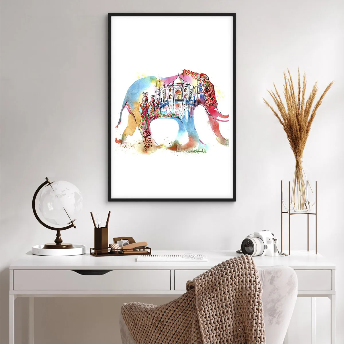 Affiche dans un cadre noir - Poster - Inde - l'aura de l'amour - 61x91 cm