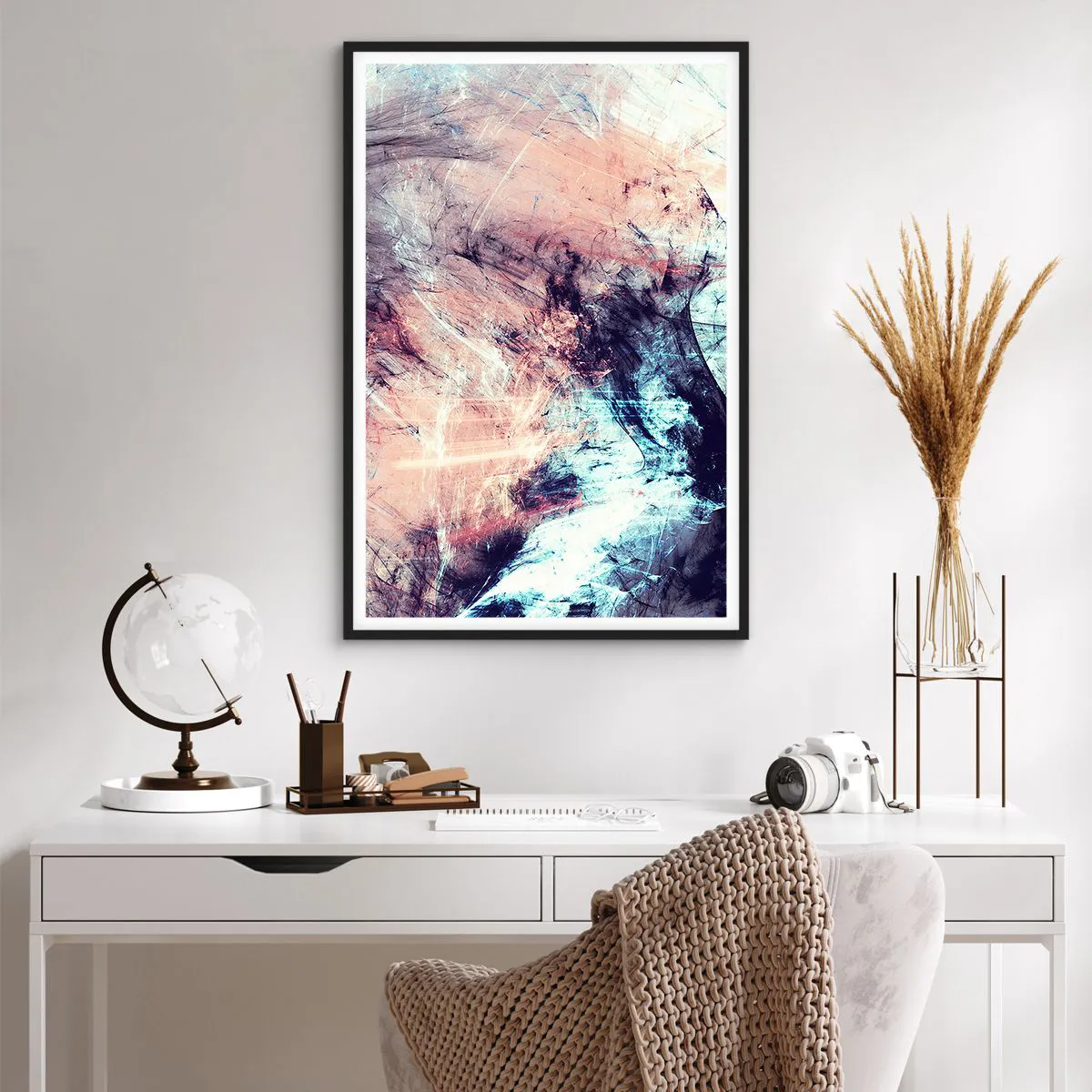 Plagát v čiernom ráme - Vnímaj vietor - 61x91 cm