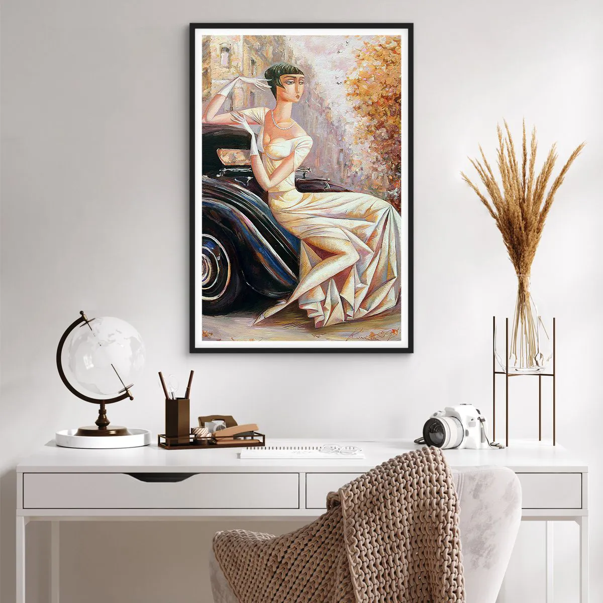 Plakat i sort ramme - Retro elegance - 61x91 cm
