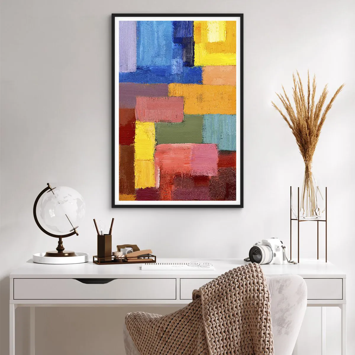 Pôster com moldura preta - Cada um diferente, todos coloridos - 61x91 cm