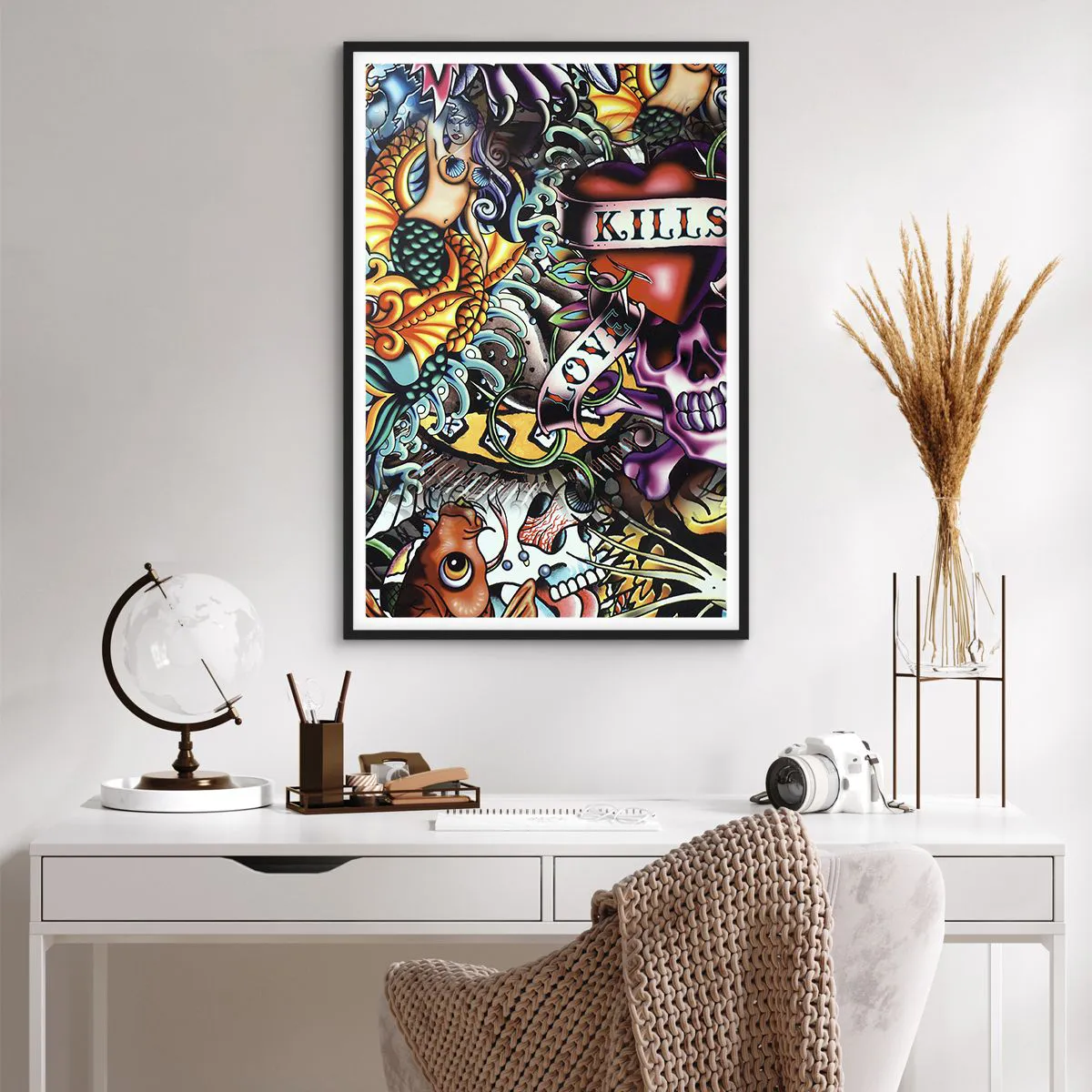 Poster in black frame - Dream of a Tattoo Artist - 61x91 cm