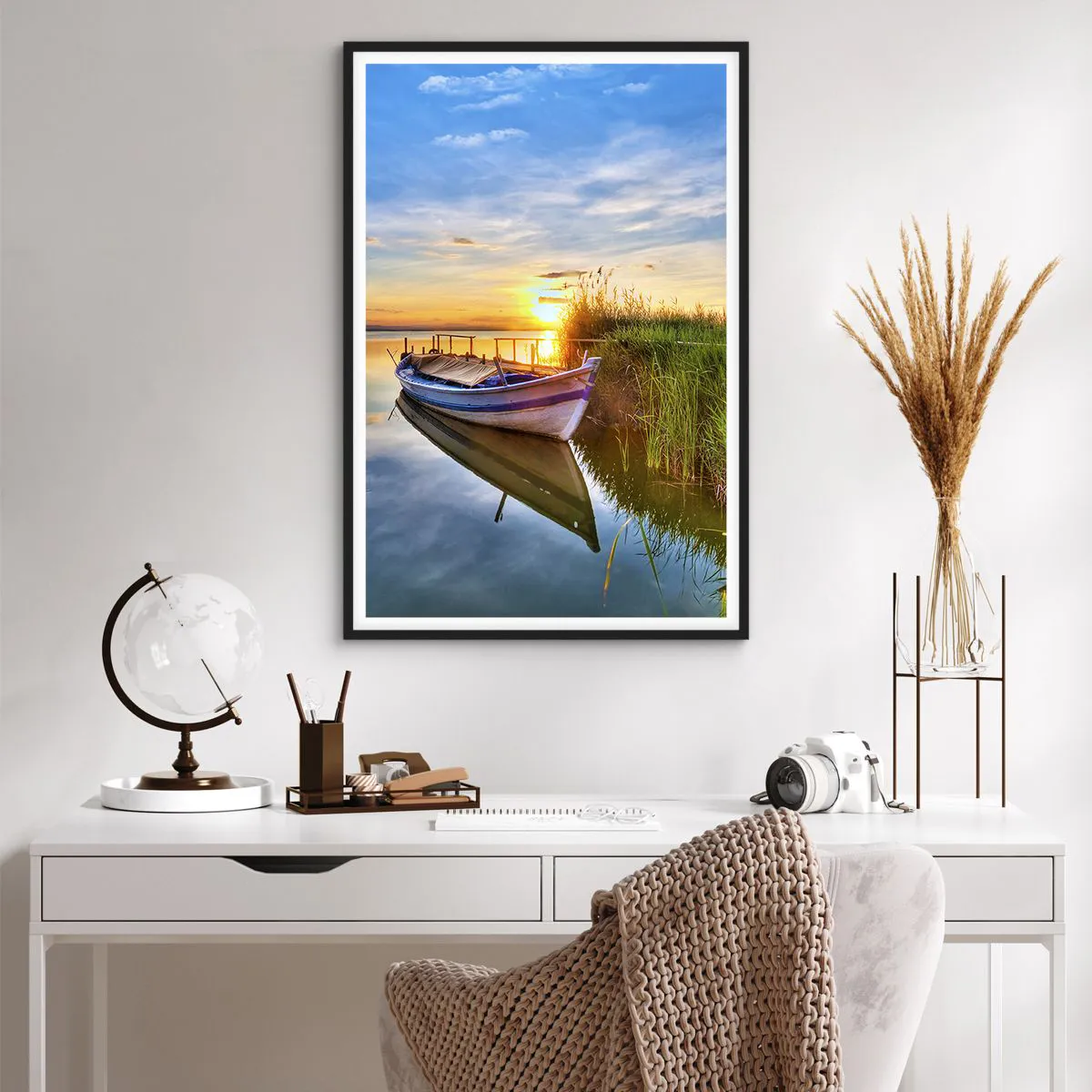 Affisch i svart ram - Uppfyllda drömmars vik - 61x91 cm