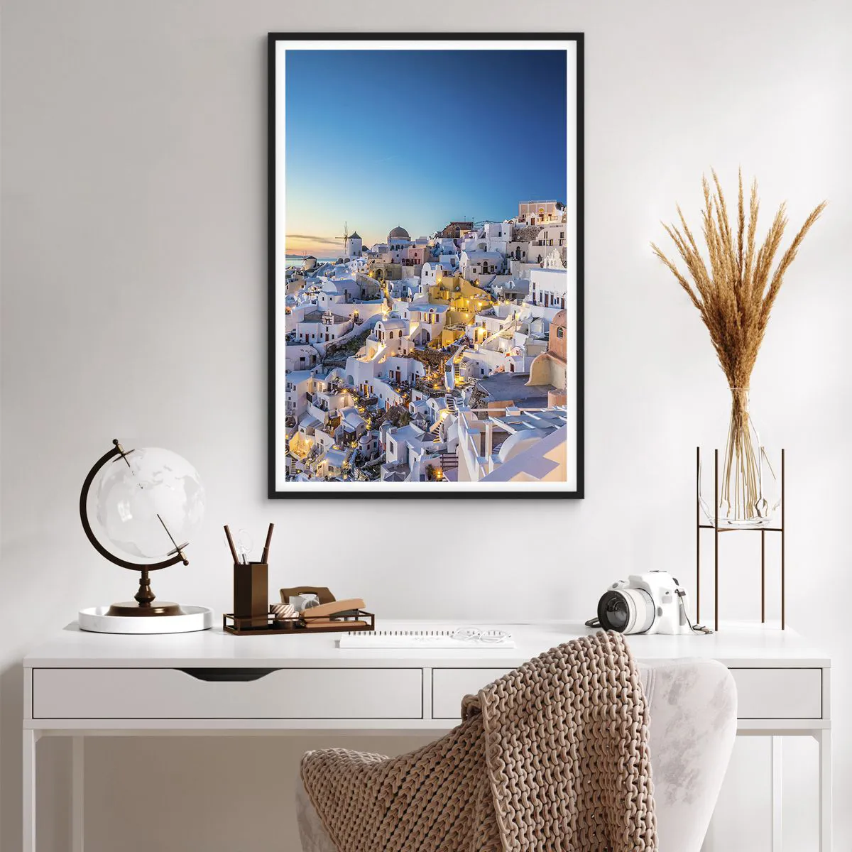 Plakat w czarnej ramie - Esencja greckości - 61x91 cm