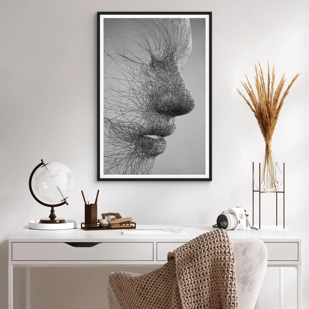 Affiche dans un cadre noir - Poster - L'esprit du vent - 61x91 cm