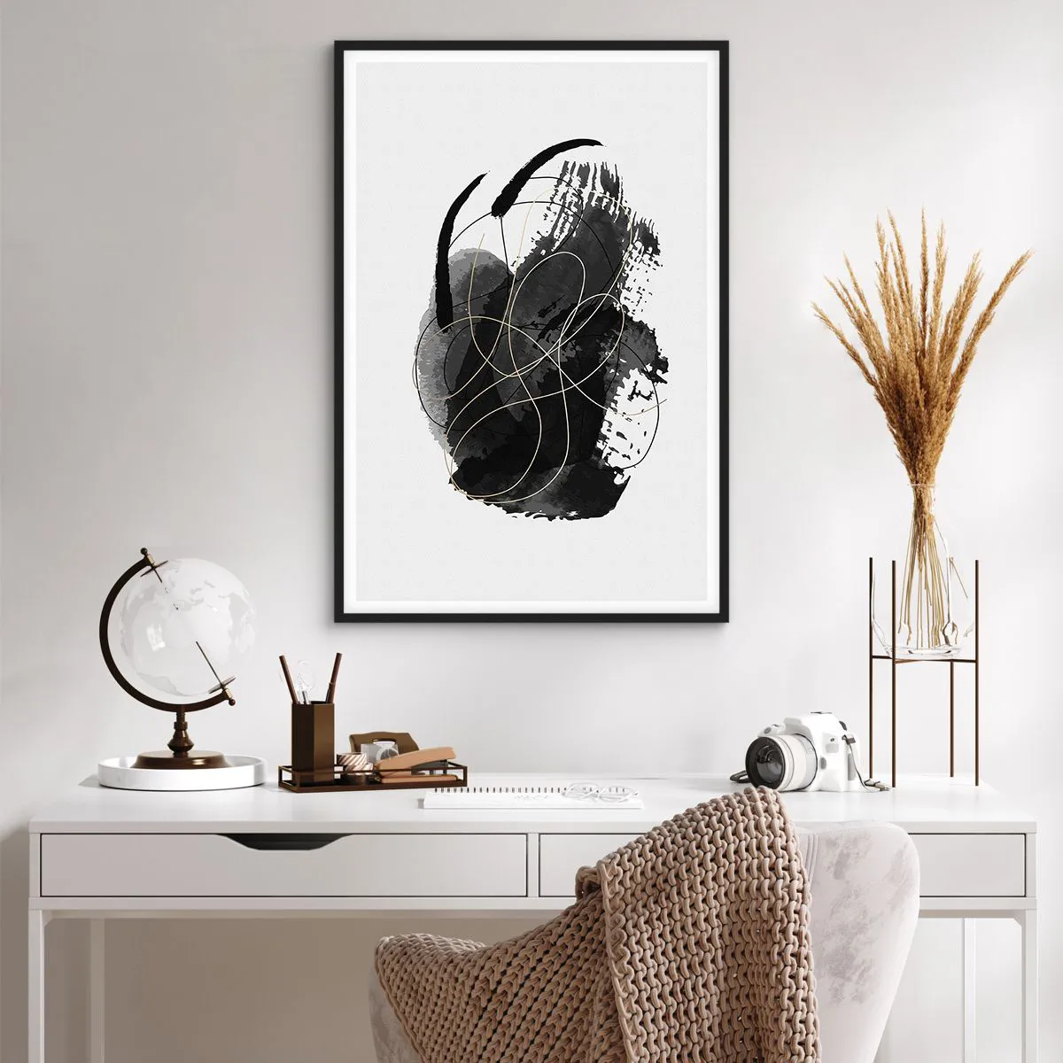 Affiche dans un cadre noir - Poster - Fait de noir - 61x91 cm