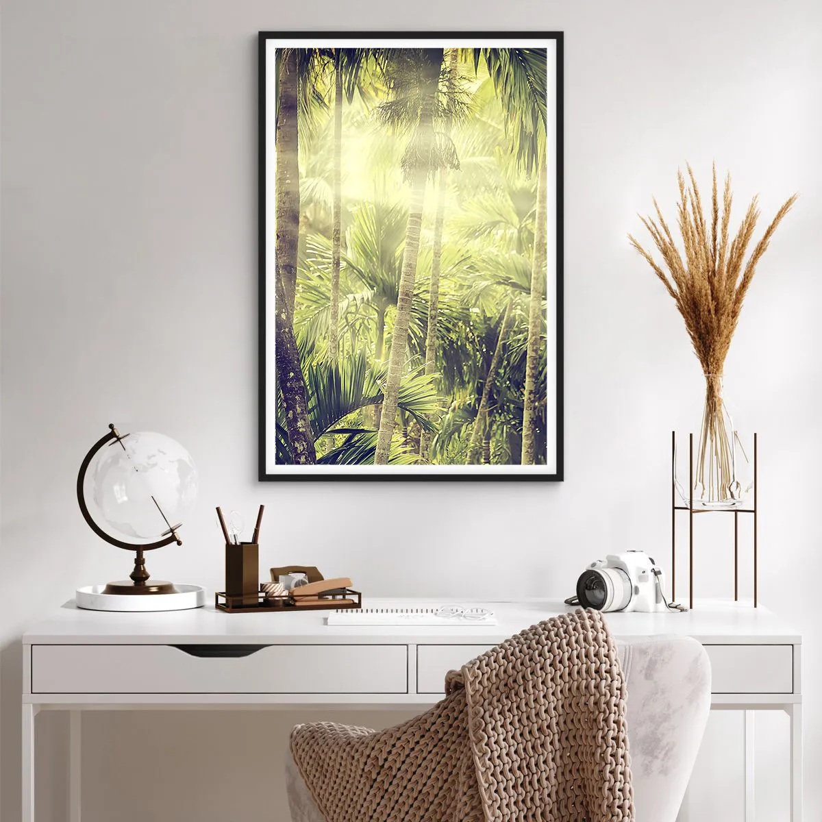 Poster in einem schwarzem Rahmen - In grüner Hitze - 61x91 cm