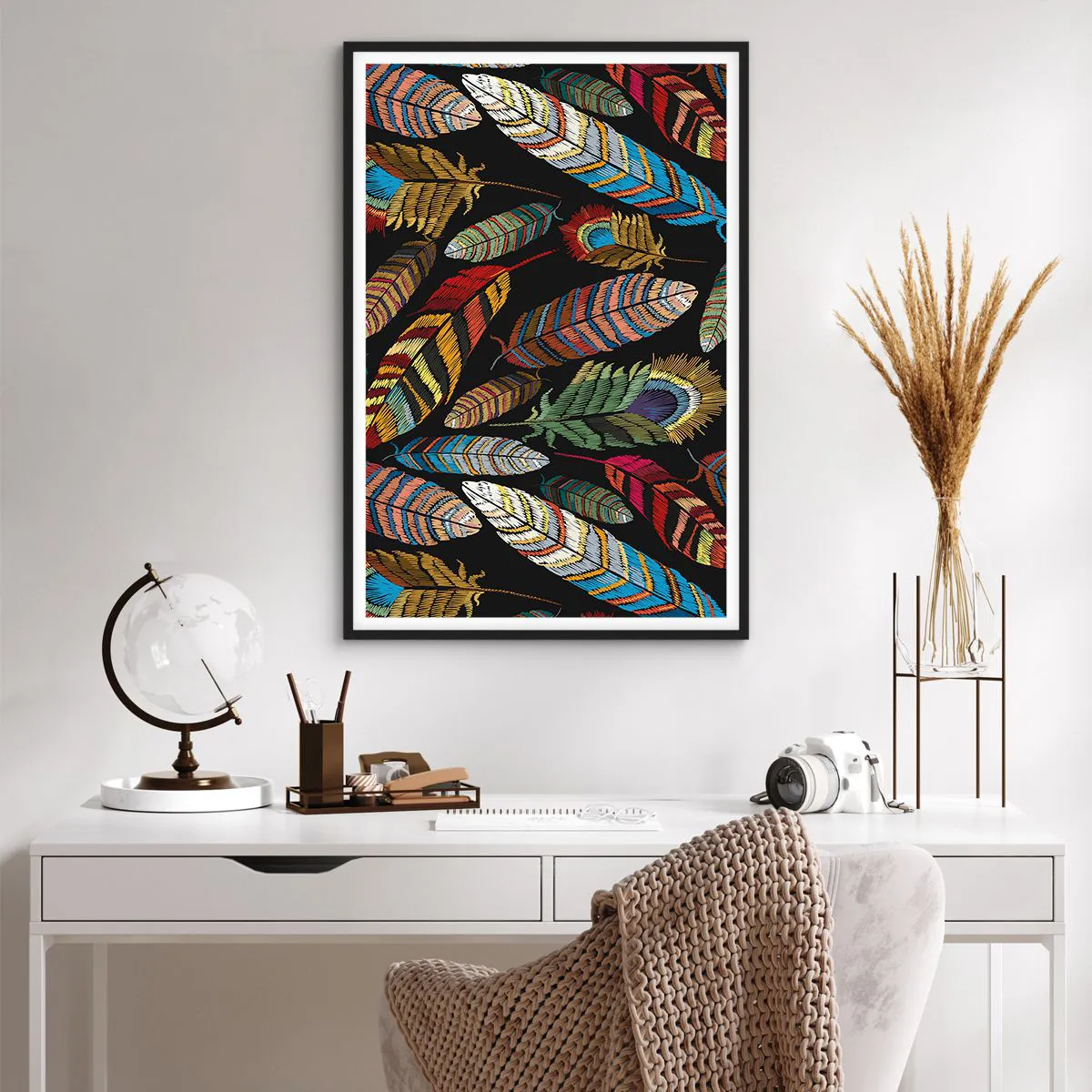 Pôster com moldura preta - O carnaval dos pássaros - 61x91 cm