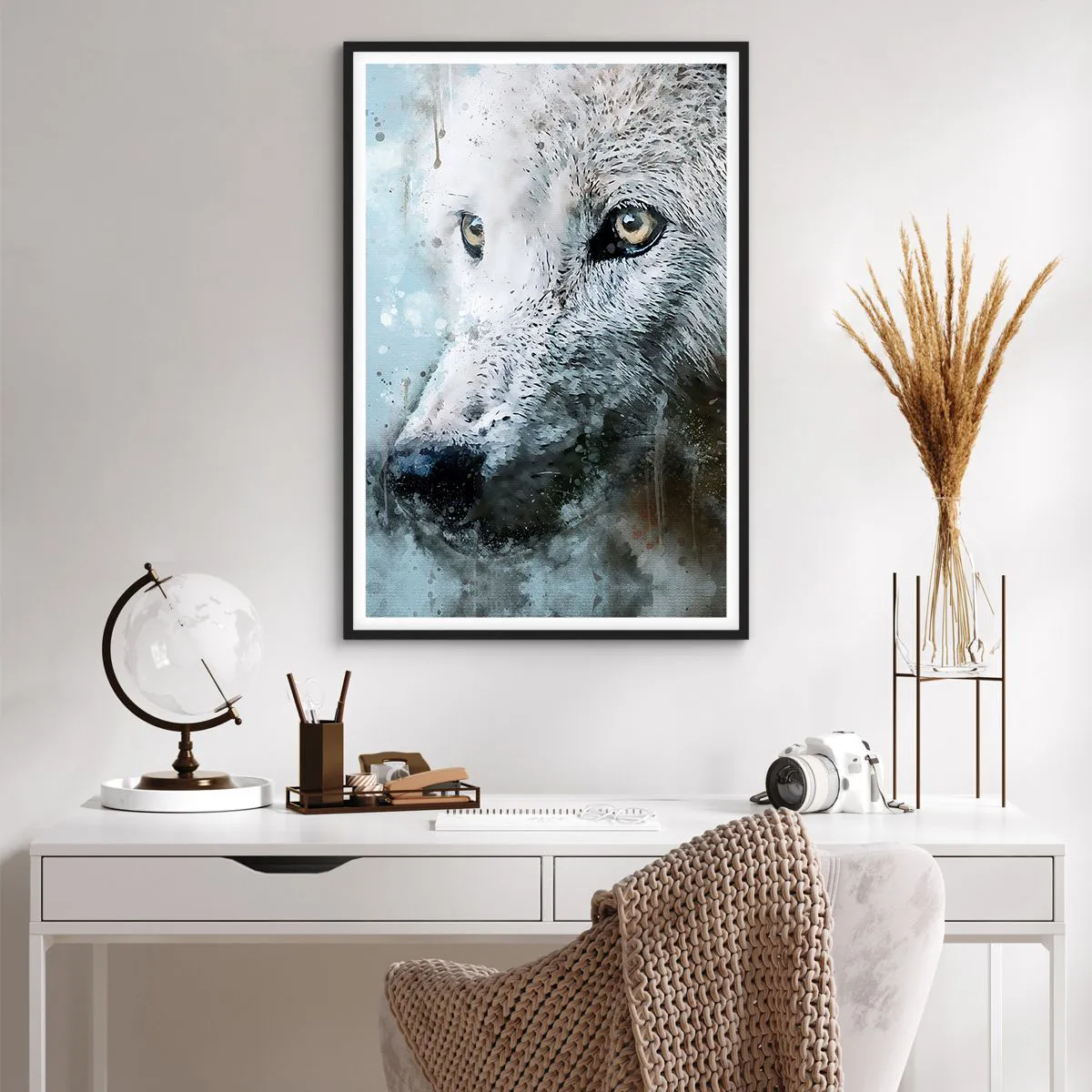 Plakat i sort ramme - Mød ulvesjælen - 61x91 cm