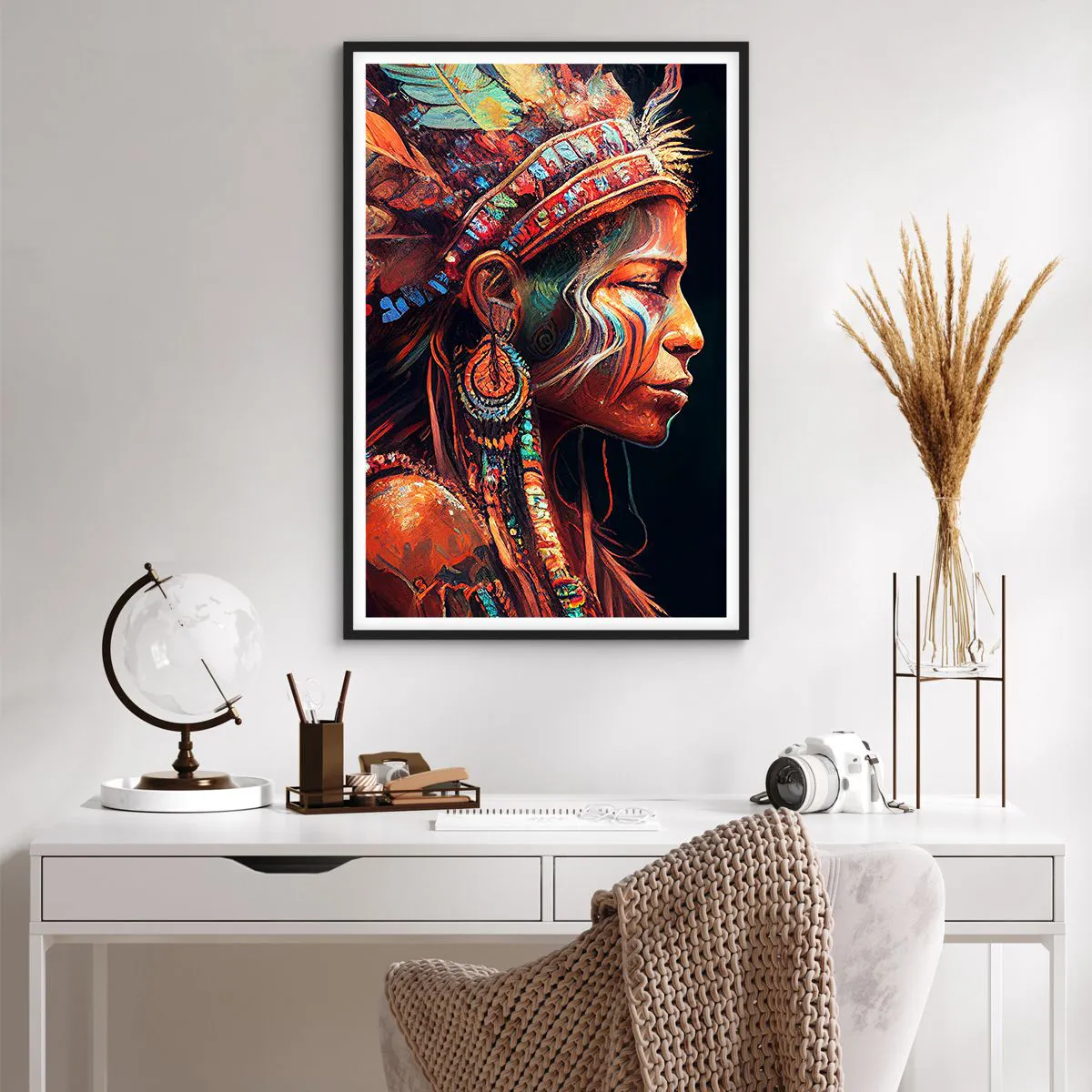 Póster en marco negro - Un ritual mágico - 61x91 cm