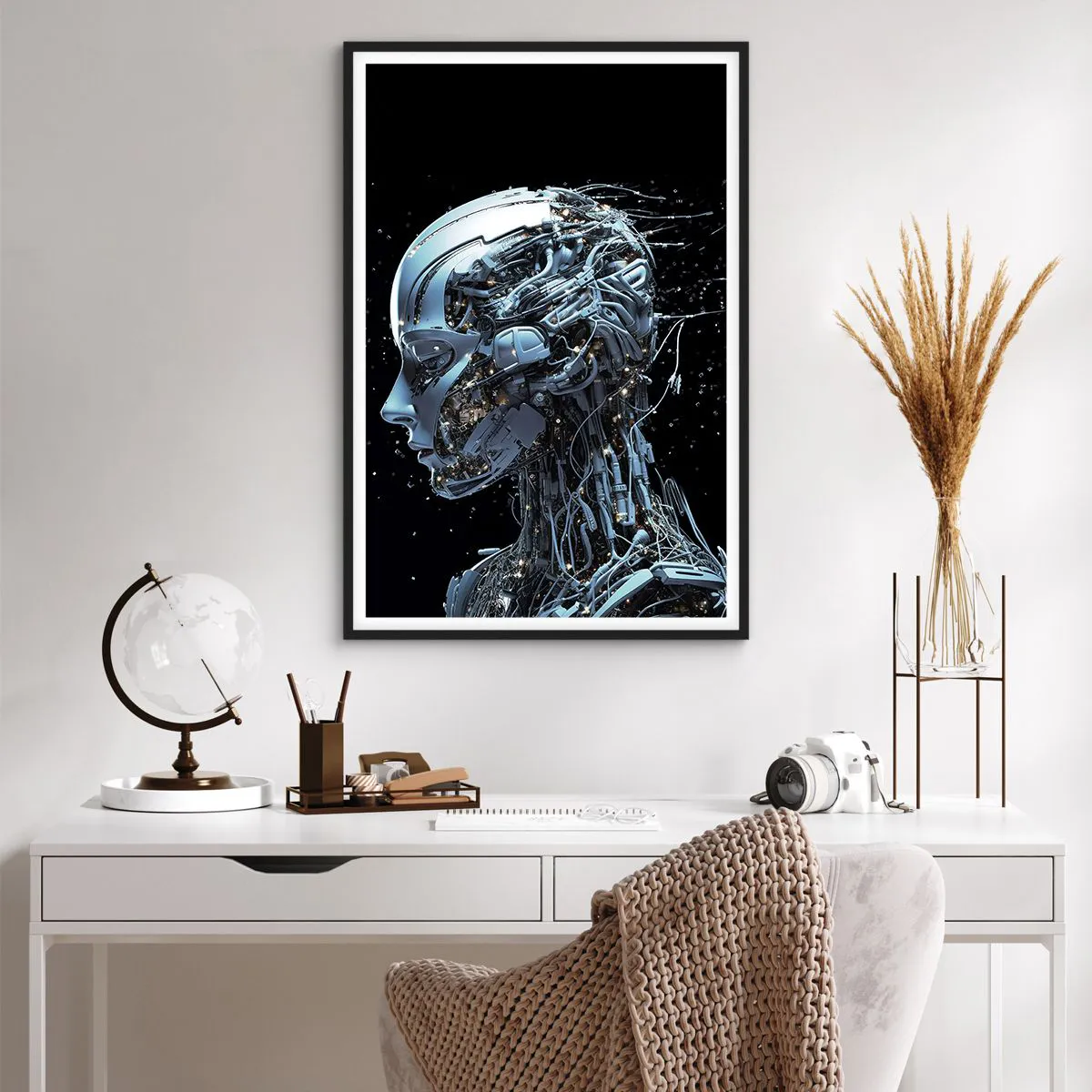 Plakat w czarnej ramie - Technologia jest kobietą - 61x91 cm