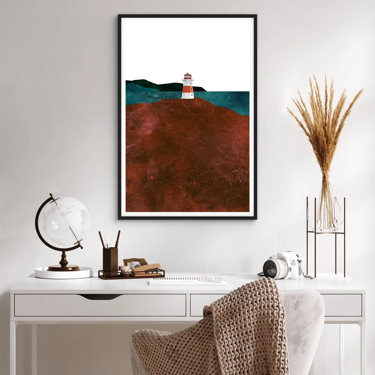 Affiche dans un cadre noir - Poster - En regardant la mer - 61x91 cm