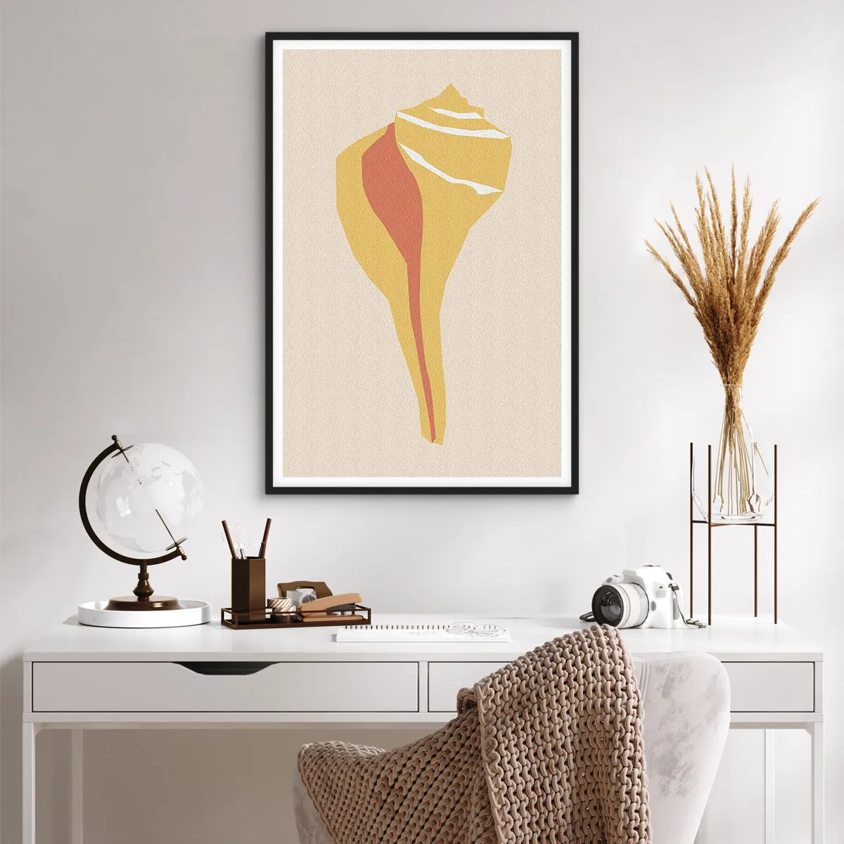 Plakat i sort ramme - Organisk abstraktion - vækst - 61x91 cm