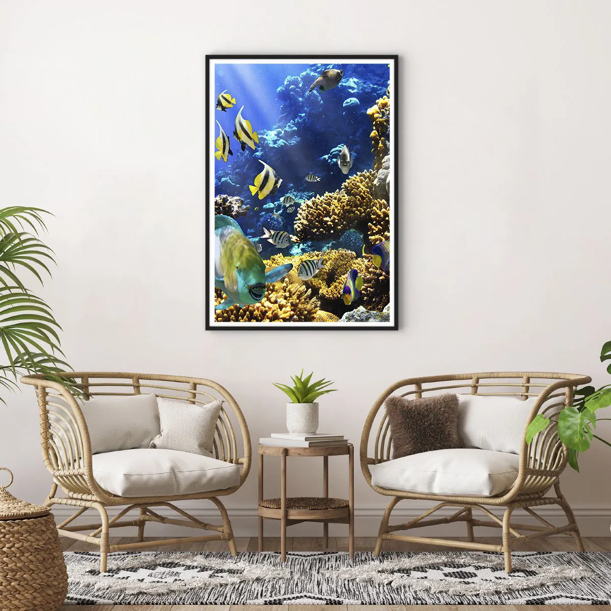 Poster in cornice nera - Traffico intenso sulla via delle vacanze - 70x100 cm