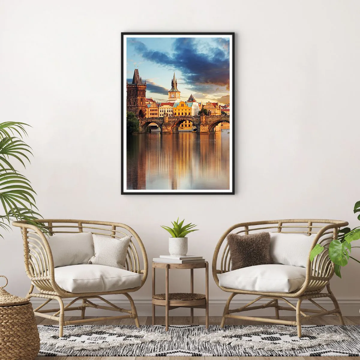 Pôster com moldura preta - Linda há séculos - 70x100 cm