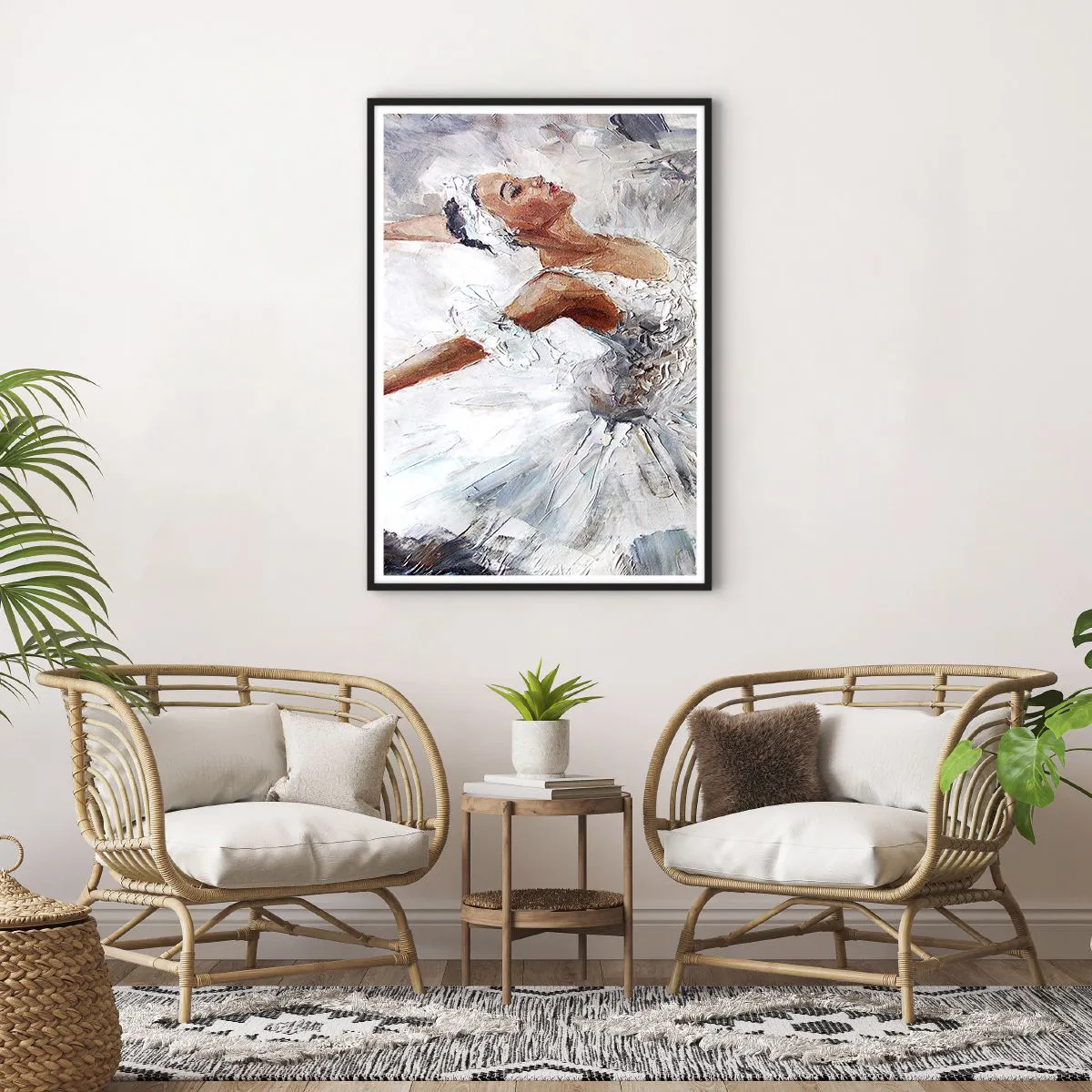 Poster in cornice nera - Delicata e leggera come il tulle - 70x100 cm