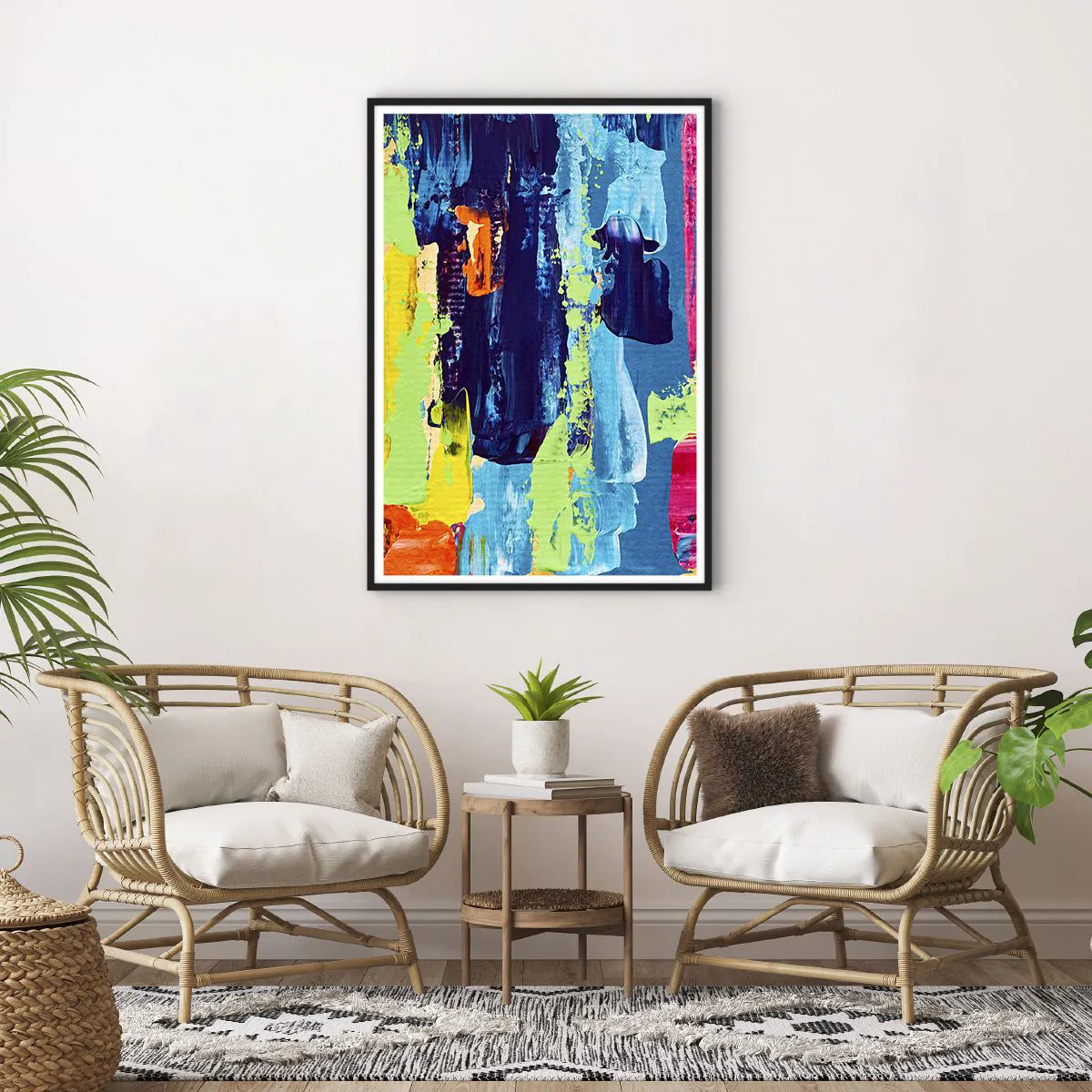 Plakat w czarnej ramie - Życie jest piękne! - 70x100 cm