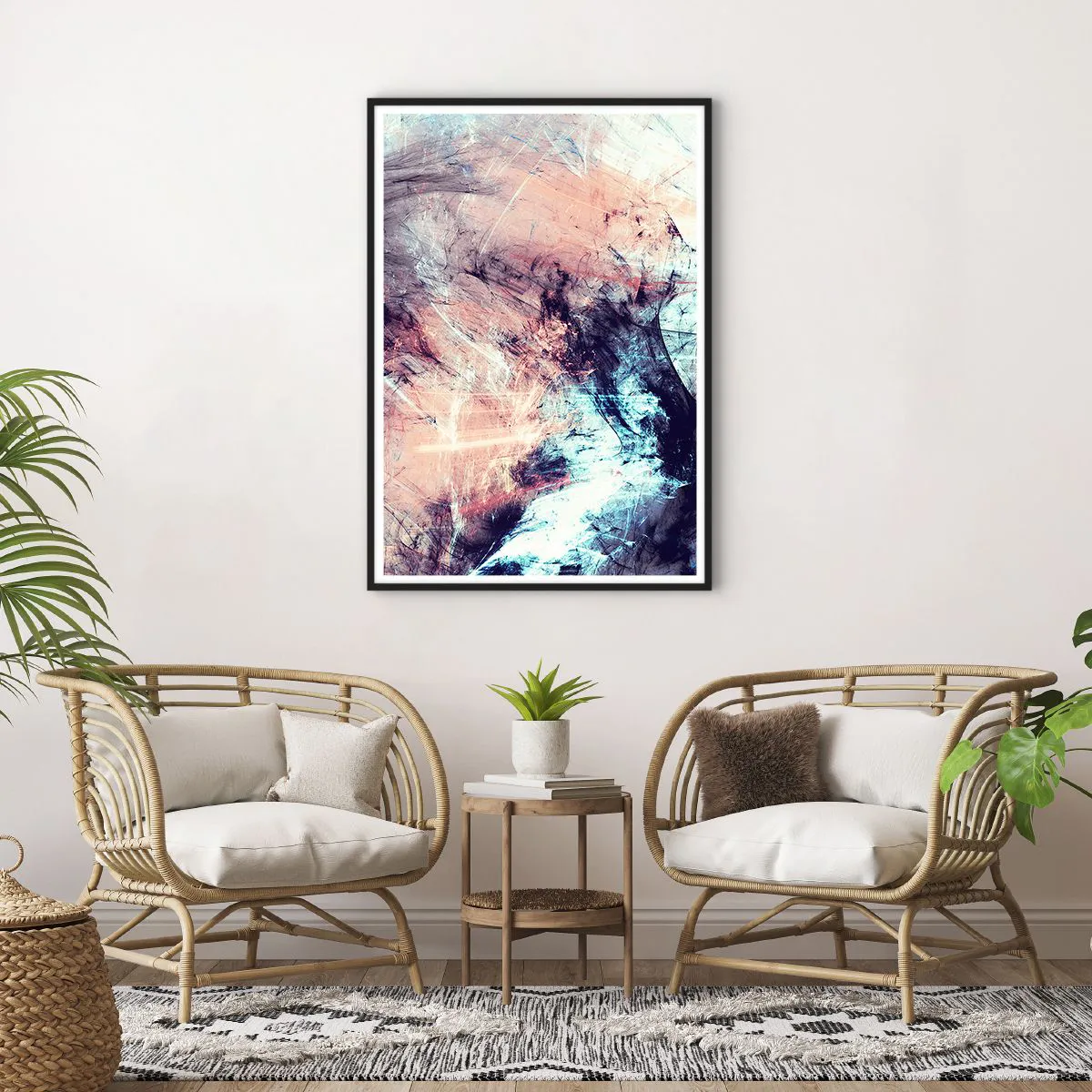 Affiche dans un cadre noir - Poster - Sentir le vent - 70x100 cm