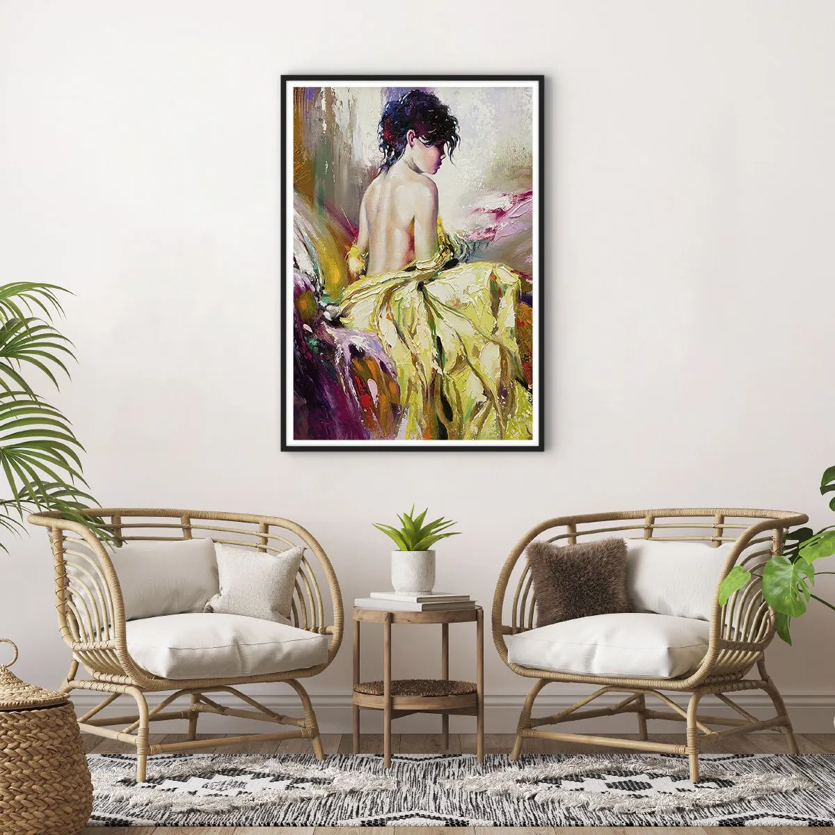 Pôster com moldura preta - Entre a boca e a borda do copo - 70x100 cm