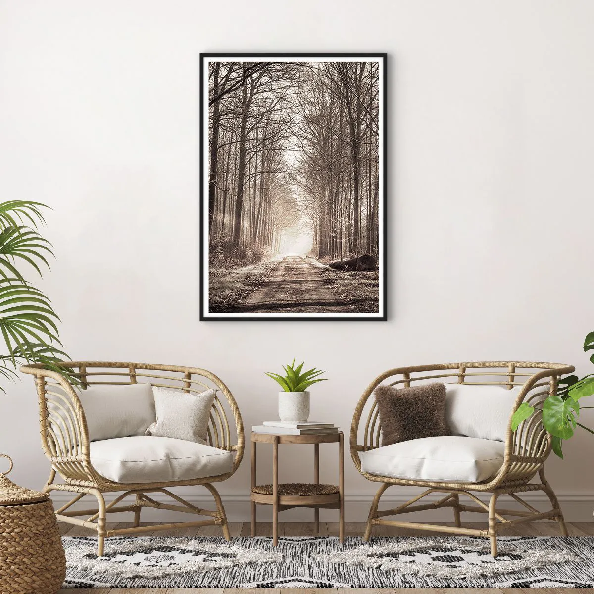 Poszter fehér keretben - Erdei katedrális - 70x100 cm