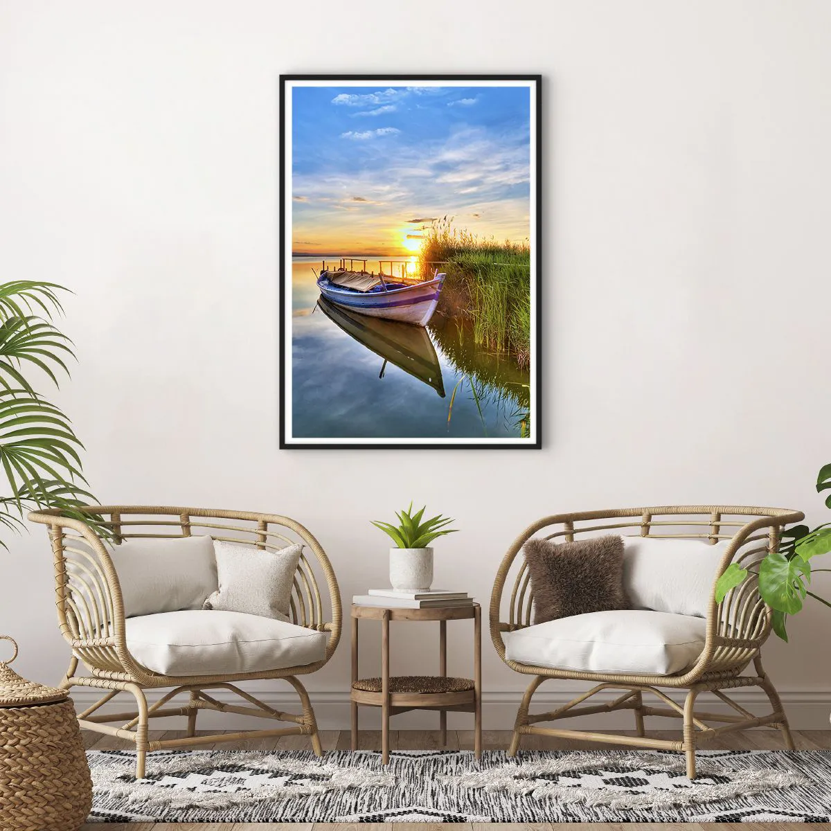 Affisch i svart ram - Uppfyllda drömmars vik - 70x100 cm