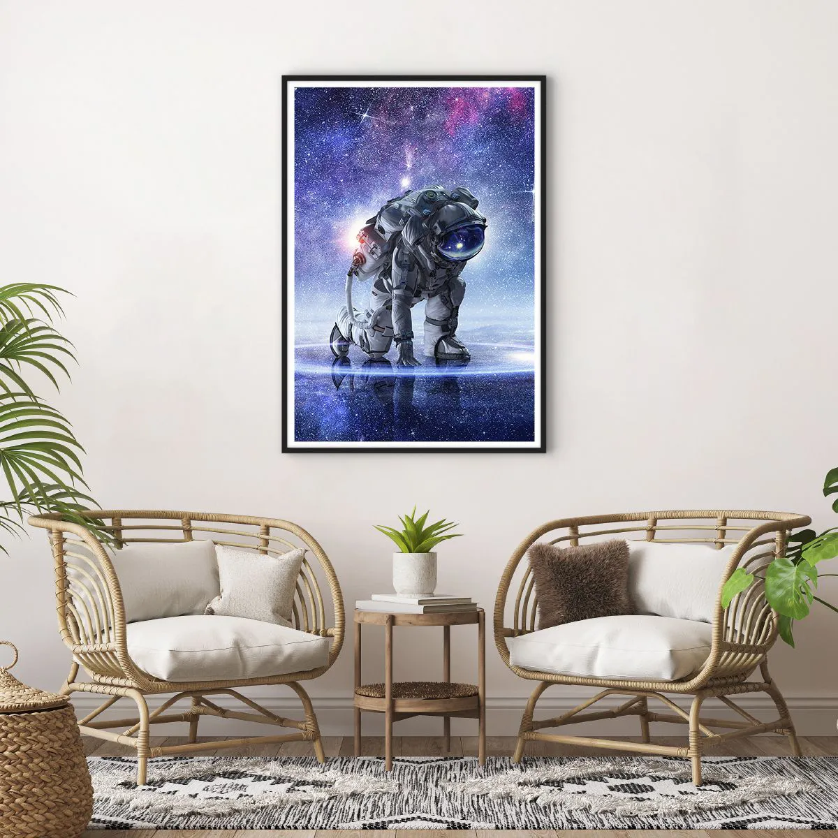 Plakat i sort ramme - Den stjerneklare himmel over mig - 70x100 cm