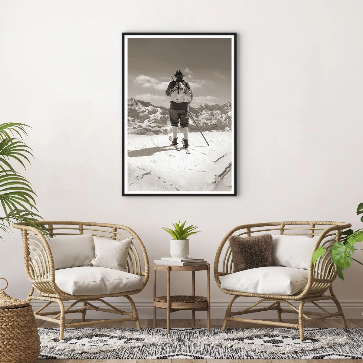 Poster in cornice nera - E i monti sono immutabili - 70x100 cm