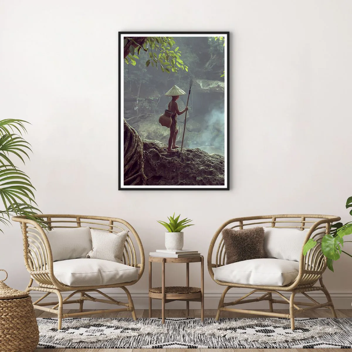 Plagát v čiernom ráme - Spriatelený s prírodou - 70x100 cm