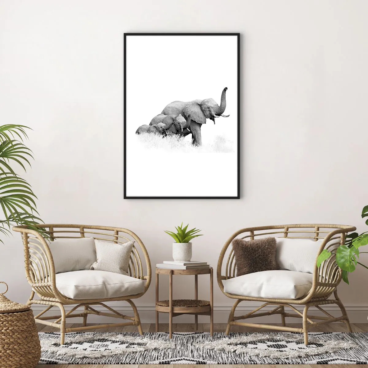 Plakát v černém rámu - Jedna, dvě, tři - 70x100 cm