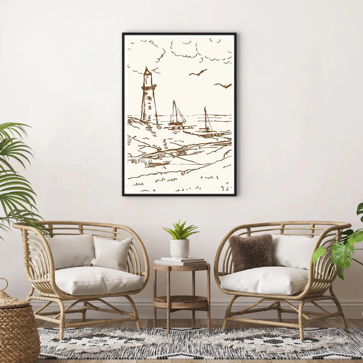 Plakat w czarnej ramie - Zarys wspomnienia lata - 70x100 cm