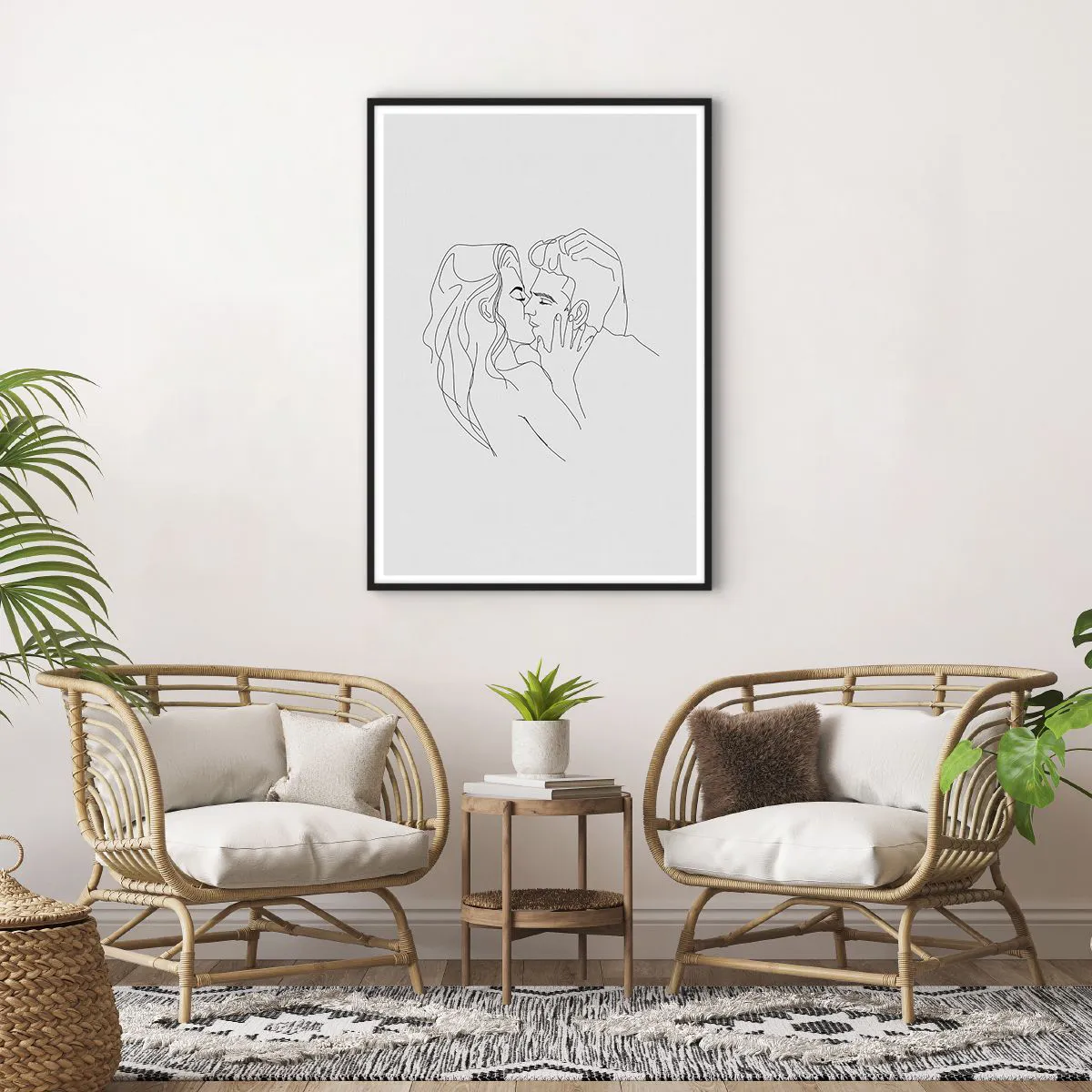 Plakát v černém rámu - Jedním tahem - 70x100 cm