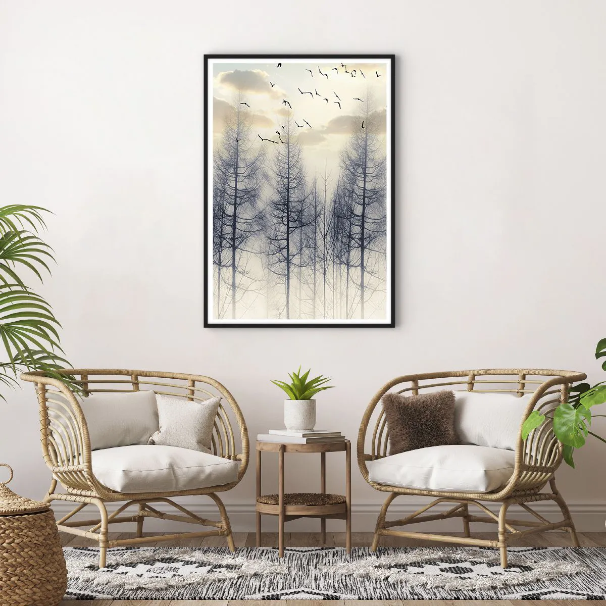 Plakat i sort ramme - Skovånder - 70x100 cm