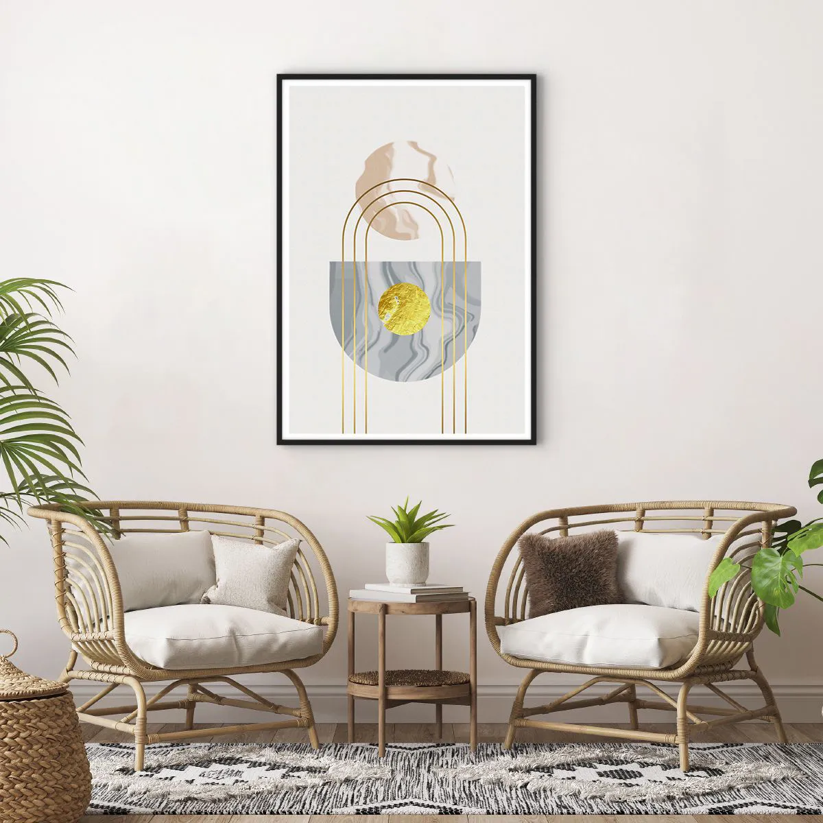 Plakat i sort ramme - Lysstyrke og udstråling - 70x100 cm