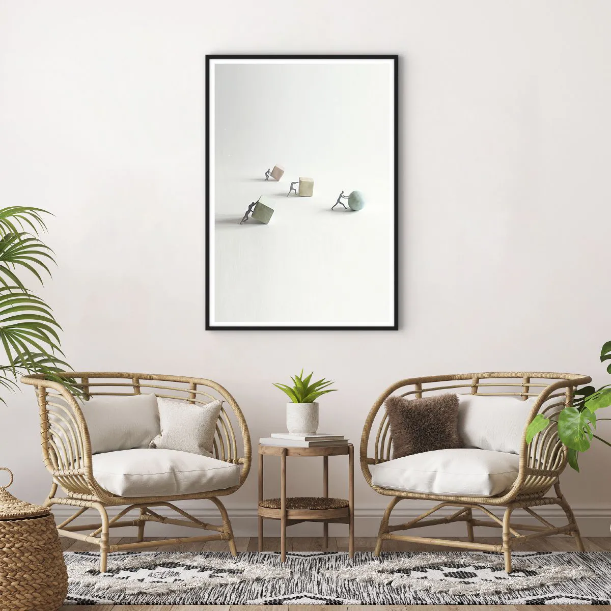 Poster in einem schwarzem Rahmen - Pures Leben - 70x100 cm