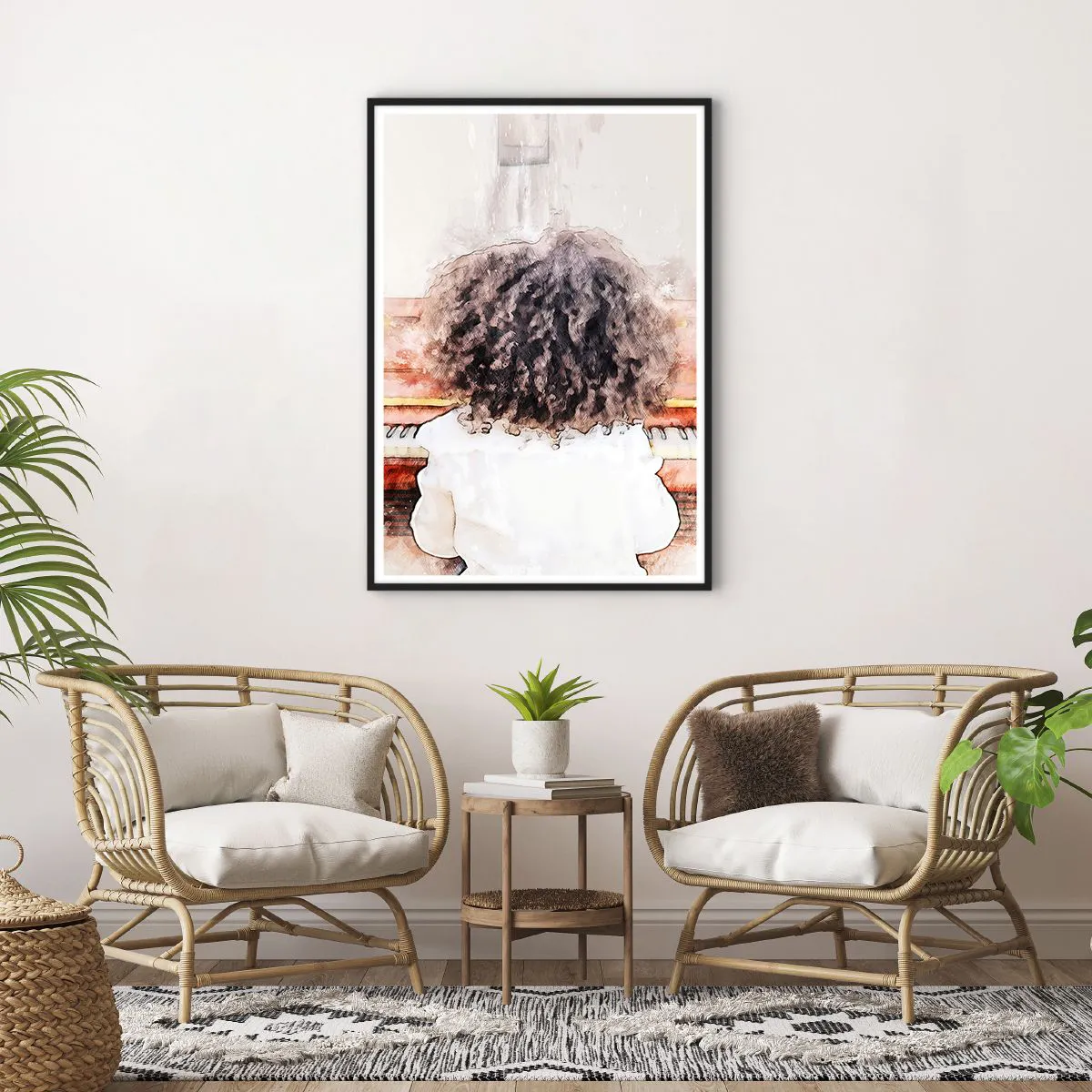 Affiche dans un cadre noir - Poster - Dans un nouveau monde - 70x100 cm