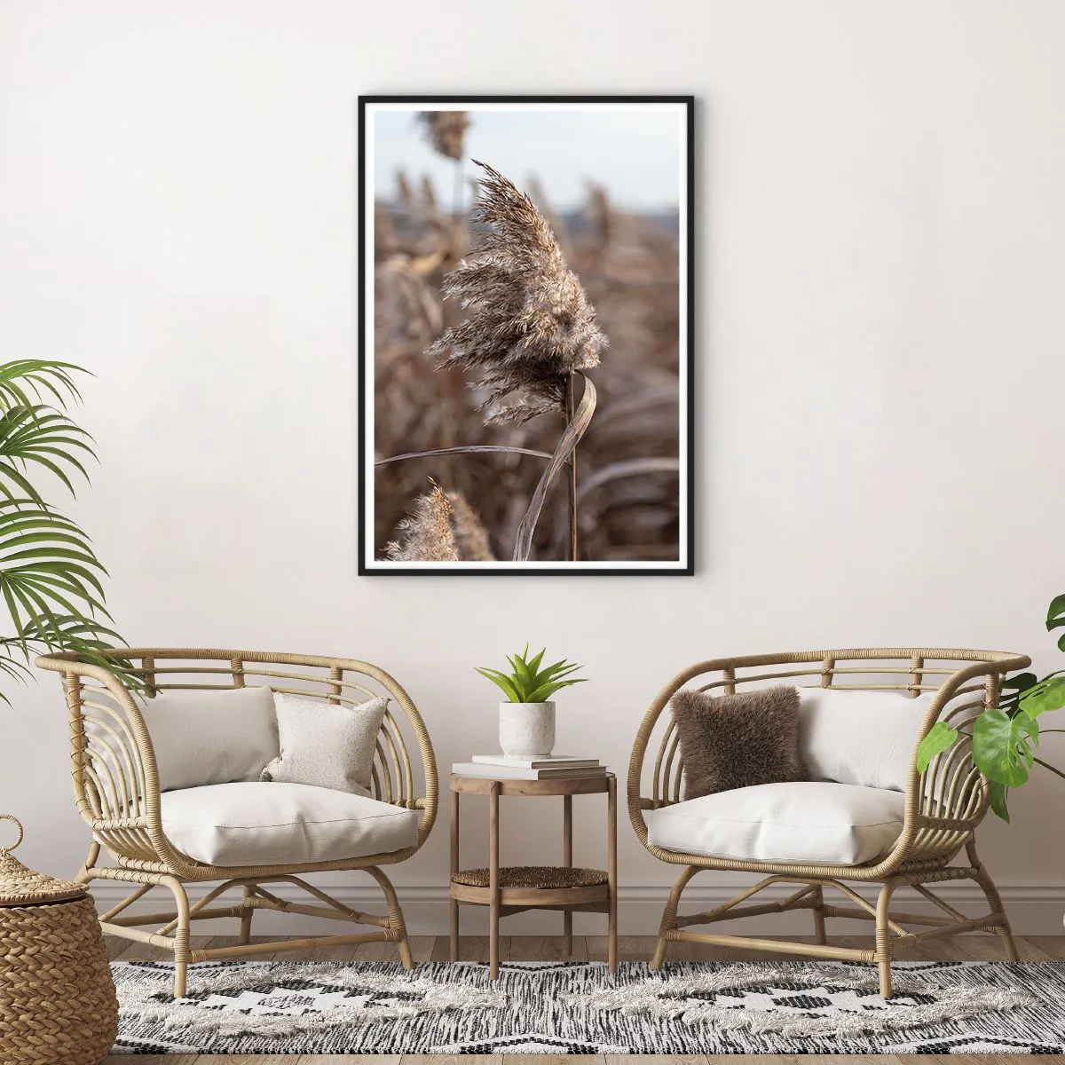 Poster in einem schwarzem Rahmen - Zeit, mit dem Wind zu gehen - 70x100 cm