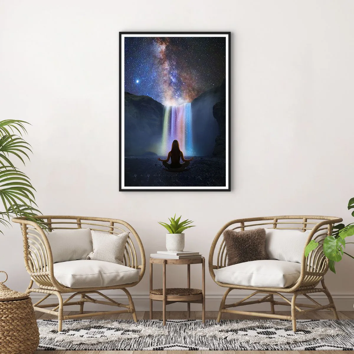 Póster en marco negro - Armonía absoluta - 70x100 cm