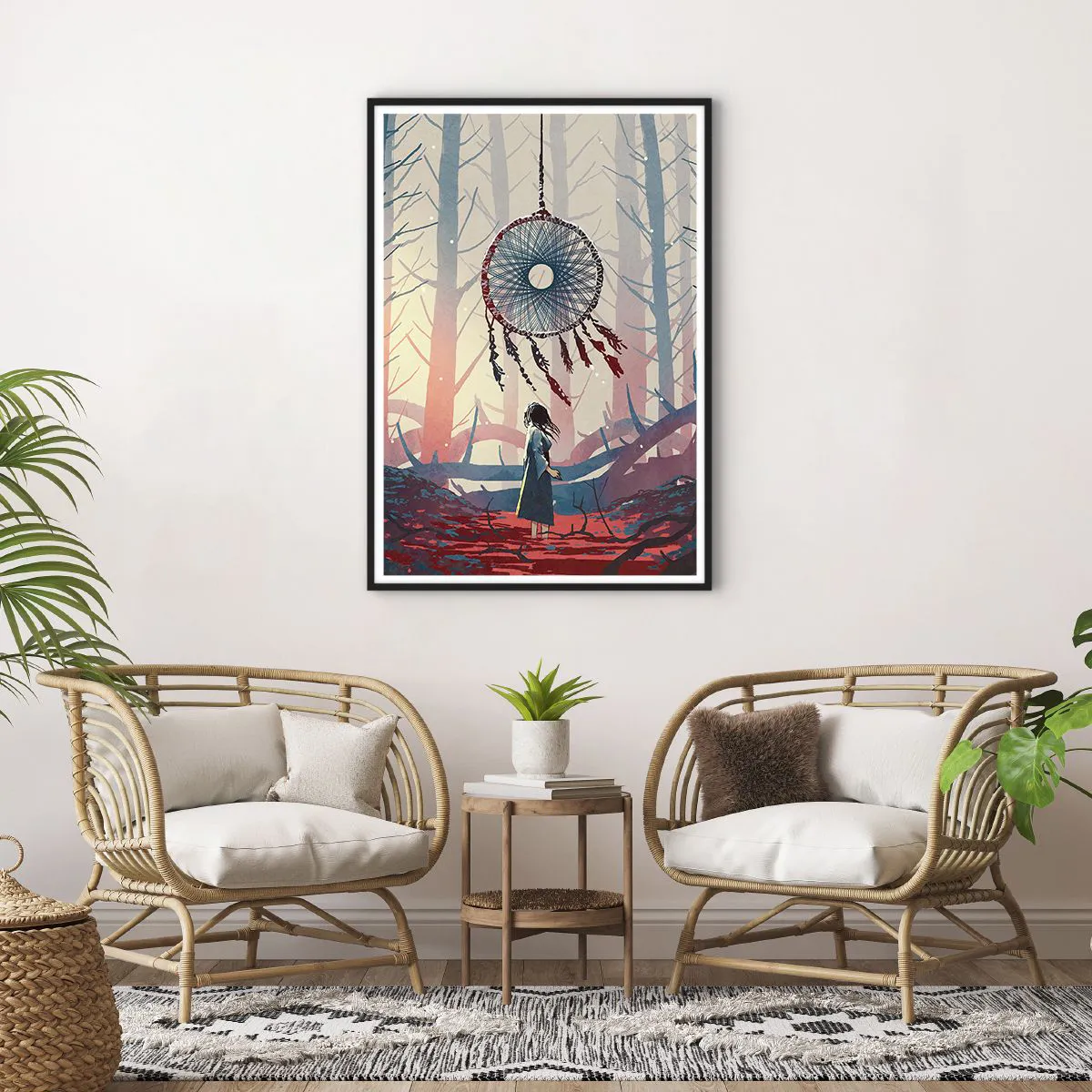 Poster in einem schwarzem Rahmen - Geheimes Glücksritual - 70x100 cm