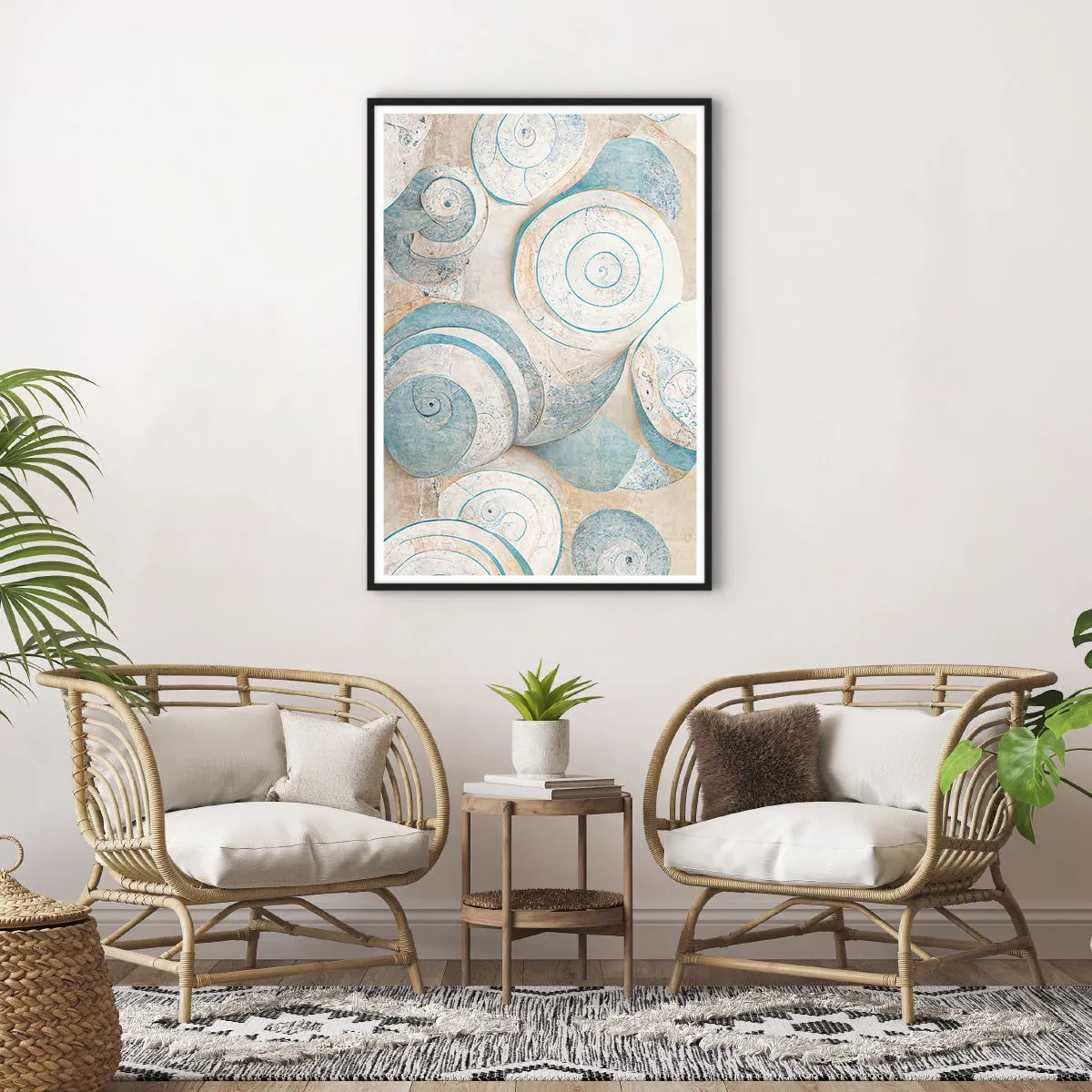 Affiche dans un cadre noir - Poster - Que cache la coque ? - 70x100 cm