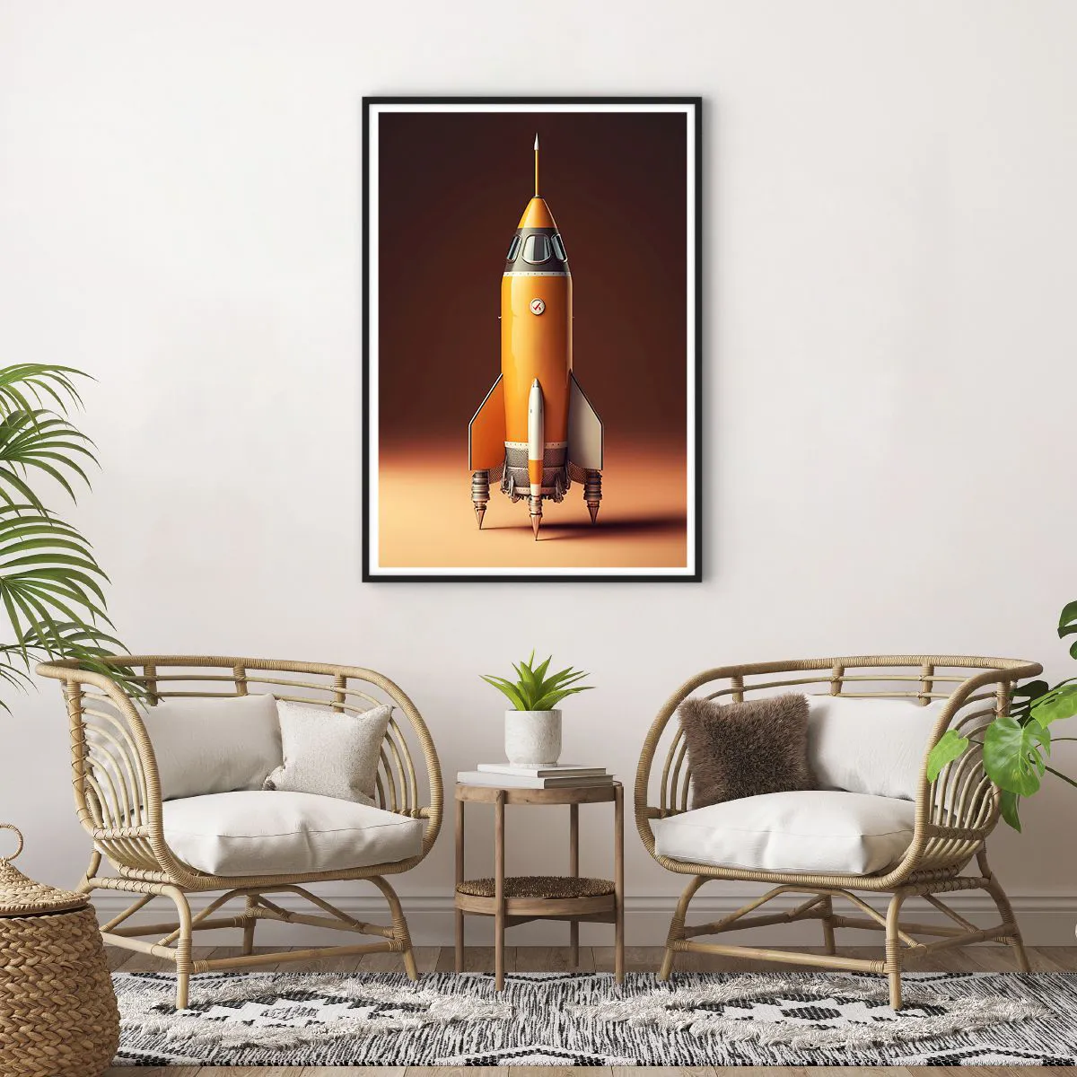 Plakat i sort ramme - Det begynder med en drøm - 70x100 cm