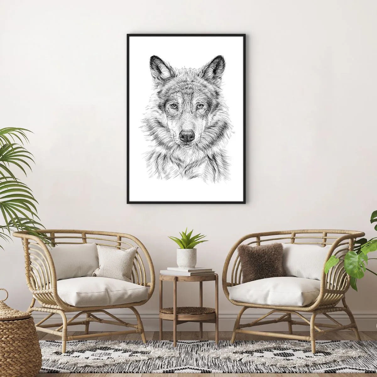 Plakat i sort ramme - En født leder - 70x100 cm