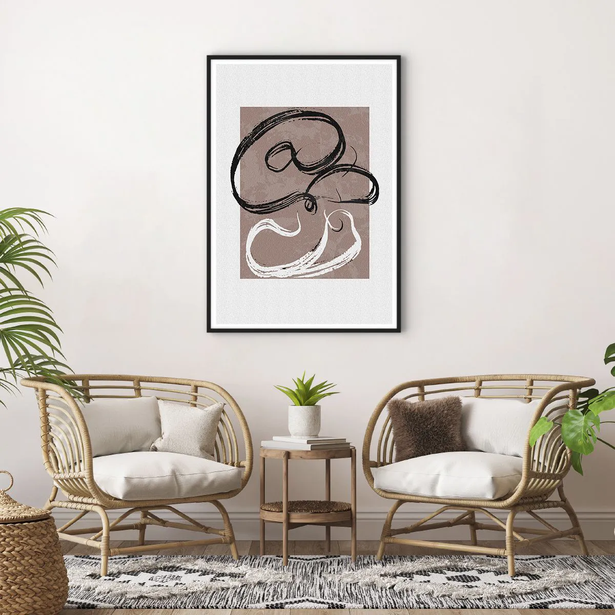 Poszter fehér keretben - Kompozíció - a teljesség keresése - 70x100 cm