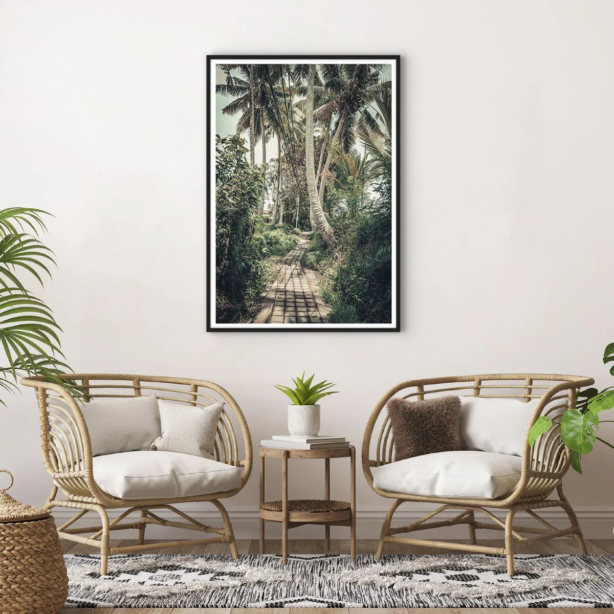 Poster in een zwarte lijst - Palmsteeg - 70x100 cm