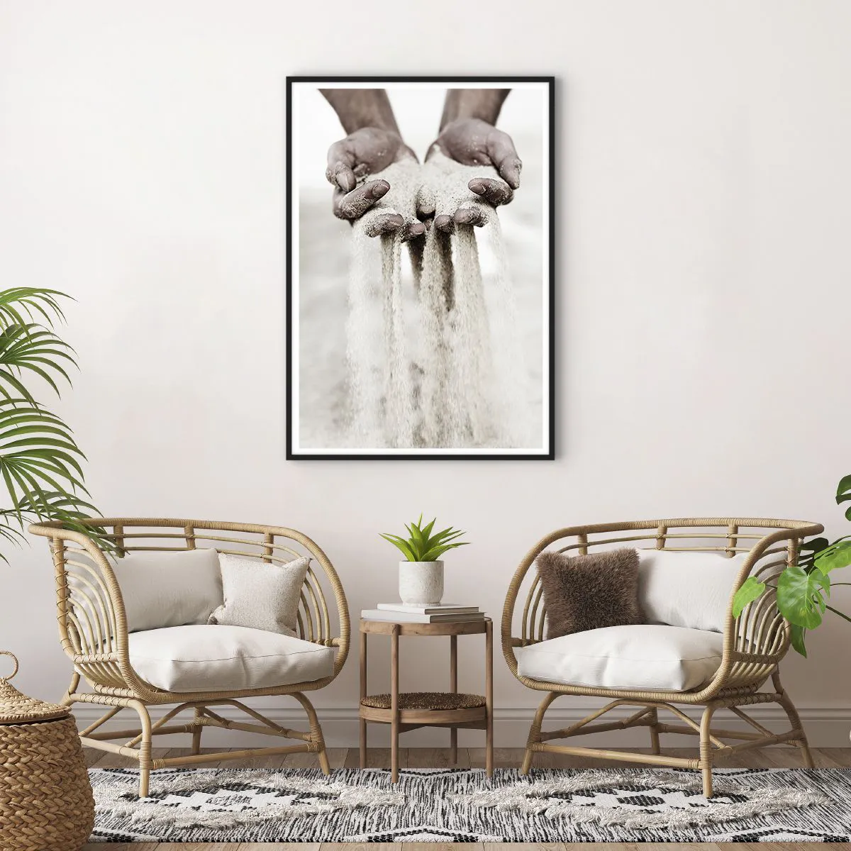 Affisch i svart ram - Med dessa händer... - 70x100 cm