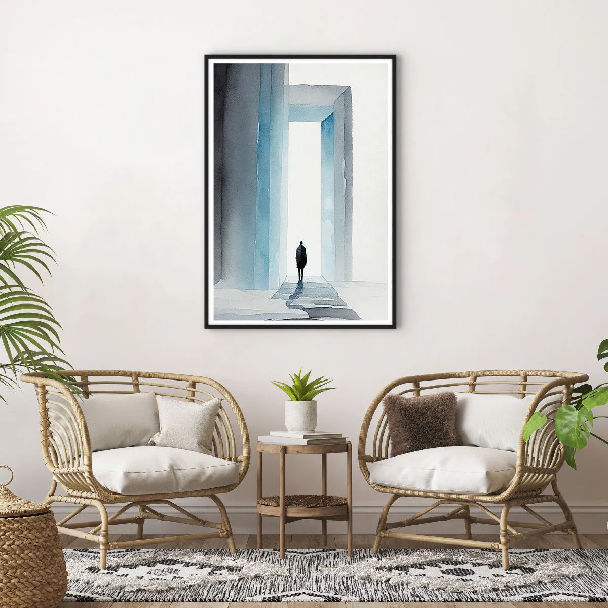 Plakat i sort ramme - Lev uden grænser - 70x100 cm